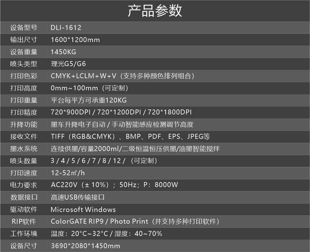 DLI-1612 UV平板打印机详情图