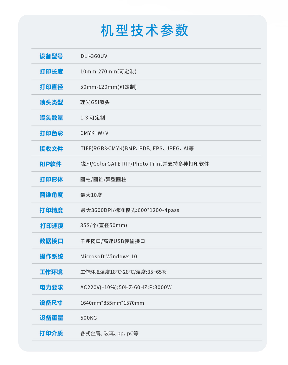 DLI-360 螺旋圆柱打印机详情图